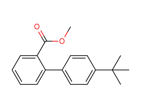 Molecular Structure of 1528793-37-4 (methyl 4′-(tert butyl)-[1,1′-biphenyl]-2-carboxylate)