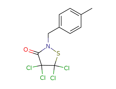 Molecular Structure of 62094-60-4 (3-Isothiazolidinone, 4,4,5,5-tetrachloro-2-[(4-methylphenyl)methyl]-)