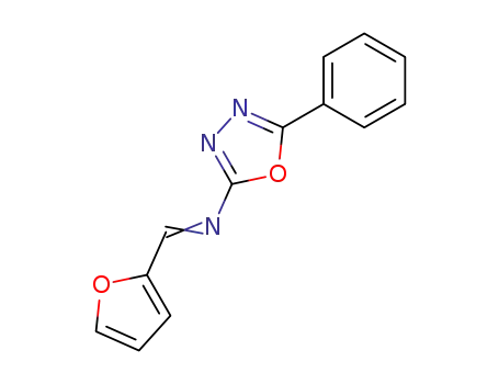 Molecular Structure of 32333-01-0 (furfurylidene-(5-phenyl-[1,3,4]oxadiazol-2-yl)-amine)