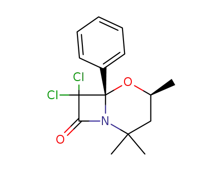 7,7-dichloro-2,2,4<i>c</i>-trimethyl-6-phenyl-(6<i>r</i><i>H</i>)-5-oxa-1-aza-bicyclo[4.2.0]octan-8-one