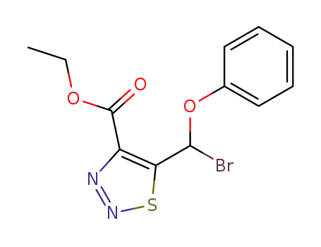 5-(bromo-phenoxy-methyl)-[1,2,3]thiadiazole-4-carboxylic acid ethyl ester