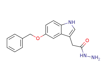 Molecular Structure of 112273-39-9 ((5-BENZYLOXY-1H-INDOL-3-YL)-ACETIC ACID HYDRAZIDE)