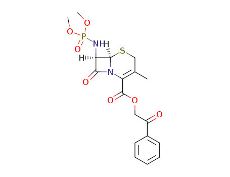 (6<i>R</i>)-7<i>t</i>-dimethoxyphosphorylamino-3-methyl-8-oxo-(6<i>r</i><i>H</i>)-5-thia-1-aza-bicyclo[4.2.0]oct-2-ene-2-carboxylic acid 2-oxo-2-phenyl-ethyl ester