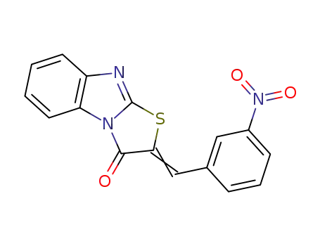 Molecular Structure of 23983-08-6 (2-(m-Nitro-benzyliden)-thiazolo<3,2-a>benzimidazol-3-on)