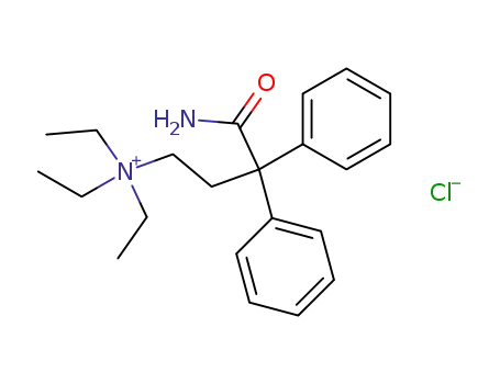 triethyl-(3-carbamoyl-3,3-diphenyl-propyl)-ammonium; chloride