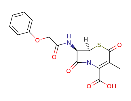 (6<i>R</i>)-3-methyl-4,8-dioxo-7<i>t</i>-(2-phenoxy-acetylamino)-(6<i>r</i><i>H</i>)-5-thia-1-aza-bicyclo[4.2.0]oct-2-ene-2-carboxylic acid