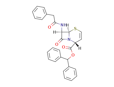 (6<i>R</i>)-8-oxo-7<i>t</i>-(2-phenyl-acetylamino)-(6<i>r</i><i>H</i>)-5-thia-1-aza-bicyclo[4.2.0]oct-3-ene-2<i>c</i>-carboxylic acid benzhydryl ester