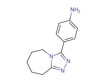 Molecular Structure of 109220-81-7 (4-(6,7,8,9-TETRAHYDRO-5H-[1,2,4]TRIAZOLO[4,3-A]AZEPIN-3-YL)-PHENYLAMINE)