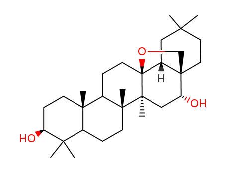 Molecular Structure of 2611-08-7 (13,28-Epoxyoleanane-3β,16α-diol)