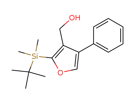 Molecular Structure of 136688-74-9 (3-Furanmethanol, 2-[(1,1-dimethylethyl)dimethylsilyl]-4-phenyl-)