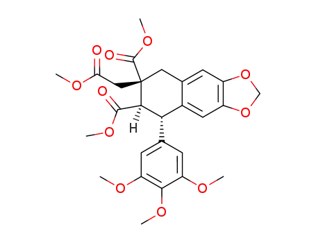 dimethyl 3-methoxycarbonylmethyl-6,7-methylenedioxy-1-(3,4,5-trimethoxyphenyl)-1,2,3,4-tetrahydronaphthalene-2,3-dicarboxylate