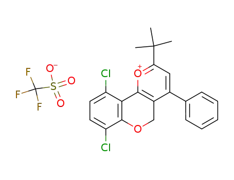 7,10-dichloro-4-phenyl-2-t-butyl-5H-6-oxa-1-oxoniaphenanthrene trifluoromethanesulphonate