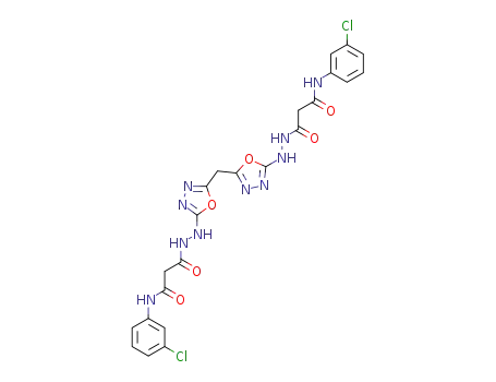 N-(3-Chloro-phenyl)-2-{N'-[5-(5-{N'-[2-(3-chloro-phenylcarbamoyl)-acetyl]-hydrazino}-[1,3,4]oxadiazol-2-ylmethyl)-[1,3,4]oxadiazol-2-yl]-hydrazinocarbonyl}-acetamide