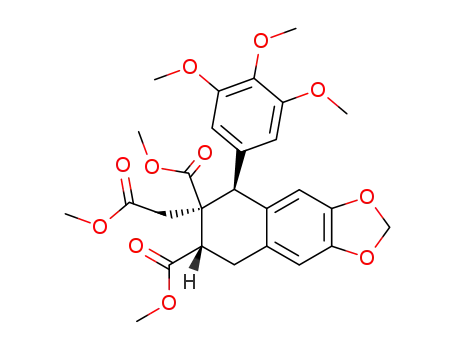 dimethyl 2-methoxycarbonylmethyl-6,7-methylenedioxy-1-(3,4,5-trimethoxyphenyl)-1,2,3,4-tetrahydronaphthalene-2,3-dicarboxylate