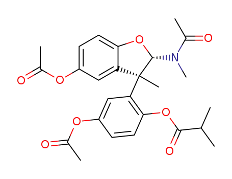 Isobutyric acid 4-acetoxy-2-[(2S,3R)-5-acetoxy-2-(acetyl-methyl-amino)-3-methyl-2,3-dihydro-benzofuran-3-yl]-phenyl ester