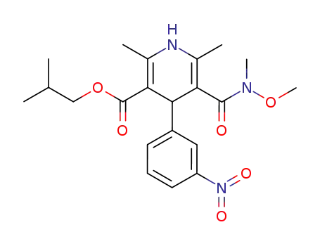 3-Pyridinecarboxylic acid, 1,4-dihydro-2,6-dimethyl-5-((methoxymethylamino)carbonyl)-4-(3-nitrophenyl)-, 2-methylpropyl ester