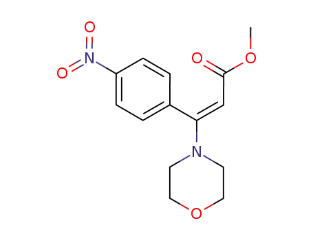 Molecular Structure of 137201-68-4 (E-methyl β-morpholino-p-nitrocinnamate)