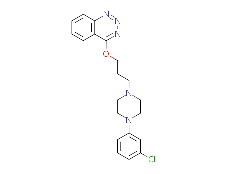 Molecular Structure of 113642-20-9 (1,2,3-Benzotriazine, 4-[3-[4-(3-chlorophenyl)-1-piperazinyl]propoxy]-)