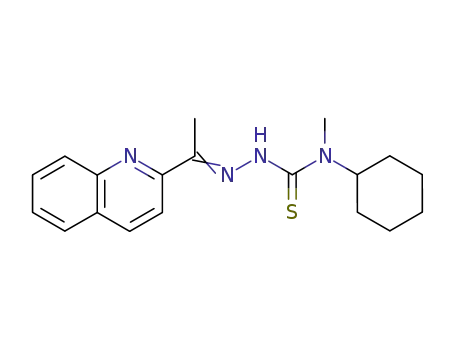 Molecular Structure of 90328-72-6 (1-quinolin-2-ylethanone N-cyclohexyl-N-methylthiosemicarbazone)