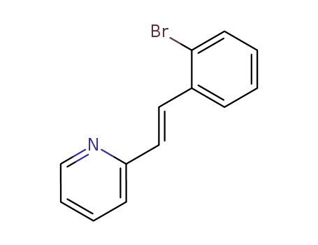Molecular Structure of 77275-12-8 (2-[(E)-2-(2-bromophenyl)ethenyl]pyridine)