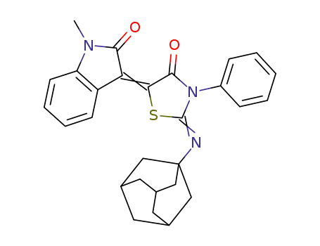 3-[2-[(Z)-Adamantan-1-ylimino]-4-oxo-3-phenyl-thiazolidin-(5Z)-ylidene]-1-methyl-1,3-dihydro-indol-2-one