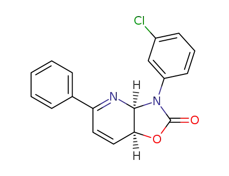 Molecular Structure of 84793-94-2 ((3aS,7aS)-3-(3-Chloro-phenyl)-5-phenyl-3a,7a-dihydro-3H-oxazolo[4,5-b]pyridin-2-one)