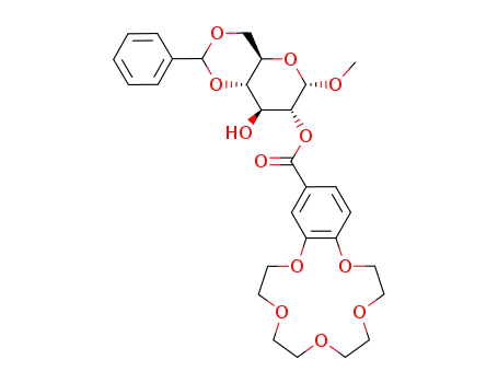 6,7,9,10,12,13,15,16-Octahydro-5,8,11,14,17-pentaoxa-benzocyclopentadecene-2-carboxylic acid (4aR,6S,7R,8S,8aS)-8-hydroxy-6-methoxy-2-phenyl-hexahydro-pyrano[3,2-d][1,3]dioxin-7-yl ester