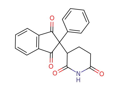 Molecular Structure of 76059-13-7 (3-(1,3-dioxo-2-phenyl-2,3-dihydro-1H-inden-2-yl)piperidine-2,6-dione)