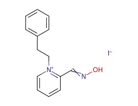 Pyridinium, 2-[(hydroxyimino)methyl]-1-(2-phenylethyl)-, iodide