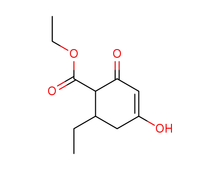 3-Cyclohexene-1-carboxylic acid, 6-ethyl-4-hydroxy-2-oxo-, ethyl ester