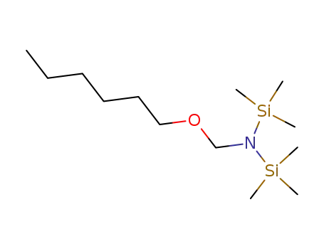 Molecular Structure of 88211-45-4 (Silanamine, N-[(hexyloxy)methyl]-1,1,1-trimethyl-N-(trimethylsilyl)-)