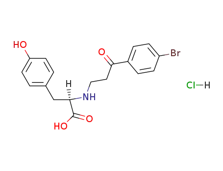 Molecular Structure of 85975-21-9 (N-[3-(4-bromophenyl)-3-oxopropyl]-D-tyrosine hydrochloride)