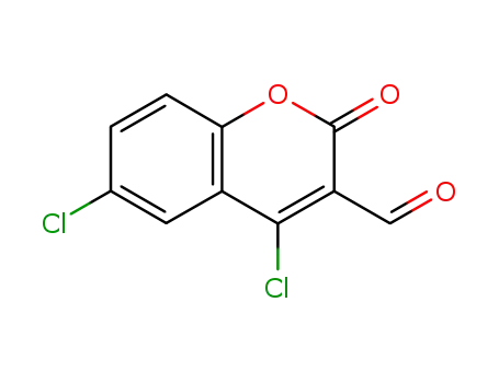 Molecular Structure of 51069-87-5 (4 6-DICHLORO-3-FORMYLCOUMARIN  97)