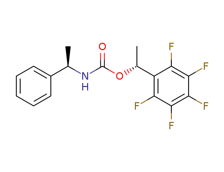 Molecular Structure of 104291-40-9 ((1'R)-N-(1'-Phenylethyl)carbamidsaeure-<(1R)-1-(pentafluorphenyl)ethylester>)