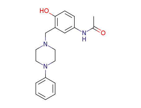 Molecular Structure of 77726-10-4 (N-{4-hydroxy-3-[(4-phenylpiperazin-1-yl)methyl]phenyl}acetamide)