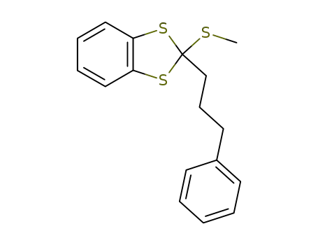 Molecular Structure of 129225-90-7 (2-methylthio-2-(3-phenylpropyl)-1,3-benzodithiole)