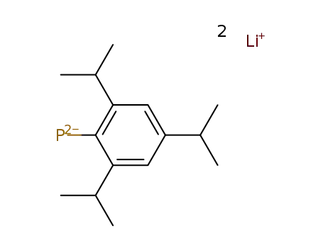 Molecular Structure of 137932-04-8 (Phosphine, [2,4,6-tris(1-methylethyl)phenyl]-, monolithium salt)