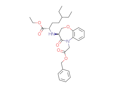 (S)-2-((S)-9-Benzyloxycarbonylmethyl-8-oxo-6,7,8,9-tetrahydro-5-oxa-9-aza-benzocyclohepten-7-ylamino)-5-ethyl-heptanoic acid ethyl ester