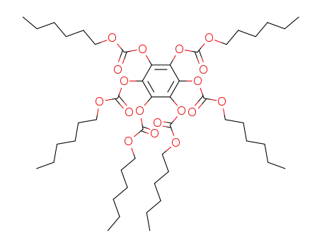 Molecular Structure of 108345-37-5 (hexakis<(2-oxaoctanoyl)oxy>benzene)