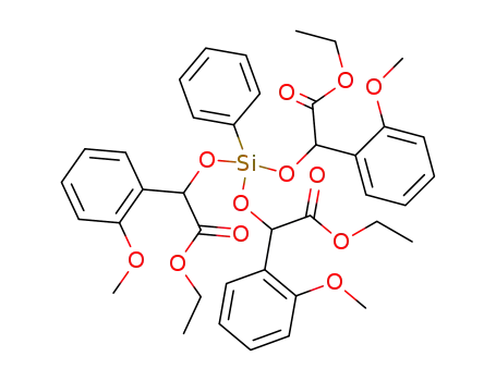 Molecular Structure of 85912-48-7 (3,5,8-Trioxa-4-siladecanoic acid, 2,6-bis(2-methoxyphenyl)-4-(2-ethoxy -1-(2-methoxyphenyl)-2-oxoethoxy)-7-oxo-4-phenyl-, ethyl ester)
