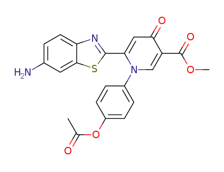 methyl 1-(4-acetoxyphenyl)-6-amino-2-benzothiazolyl-1,4-dihydro-4-oxonicotinate