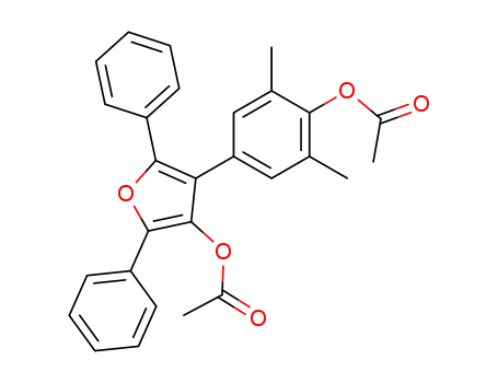 Acetic acid 4-(4-acetoxy-3,5-dimethyl-phenyl)-2,5-diphenyl-furan-3-yl ester