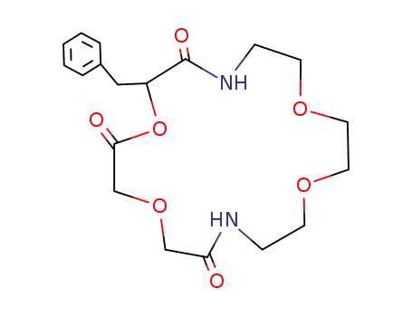 1,4,10,13-Tetraoxa-7,16-diazacyclooctadecane-2,6,17-trione,
18-(phenylmethyl)-