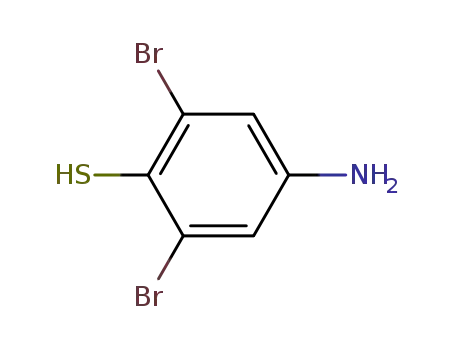 Molecular Structure of 15205-41-1 (Benzenethiol, 4-amino-2,6-dibromo-)