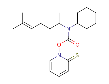 Molecular Structure of 104525-91-9 (Cyclohexyl-(1,5-dimethyl-hex-4-enyl)-carbamic acid 2-thioxo-2H-pyridin-1-yl ester)