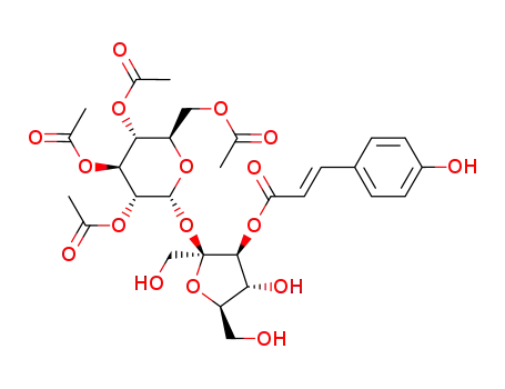 3-O-p-coumaroyl-β-D-fructofuranosyl 2,3,4,6-tetra-O-acetyl-α-D-glucopyranoside