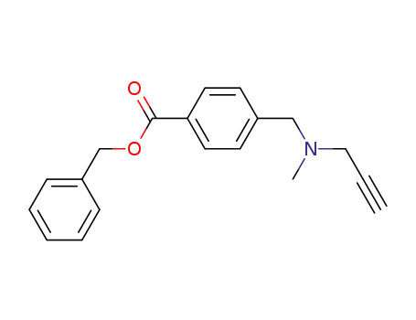 Benzoic acid, 4-[(methyl-2-propynylamino)methyl]-, phenylmethyl ester