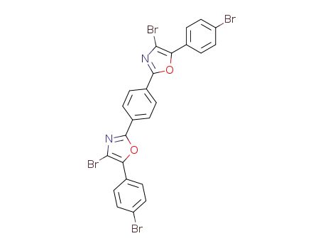 Molecular Structure of 101830-21-1 (1,4-bis<5-(p-Bromophenyl)-4-bromo-2-oxazolyl>benzene)
