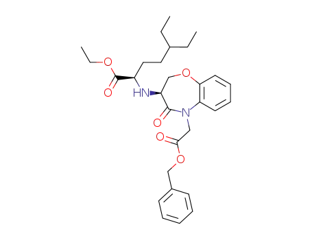 (R)-2-((S)-9-Benzyloxycarbonylmethyl-8-oxo-6,7,8,9-tetrahydro-5-oxa-9-aza-benzocyclohepten-7-ylamino)-5-ethyl-heptanoic acid ethyl ester