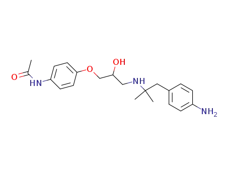 Molecular Structure of 143285-75-0 (Acetamide,
N-[4-[3-[[2-(4-aminophenyl)-1,1-dimethylethyl]amino]-2-hydroxypropoxy]
phenyl]-)